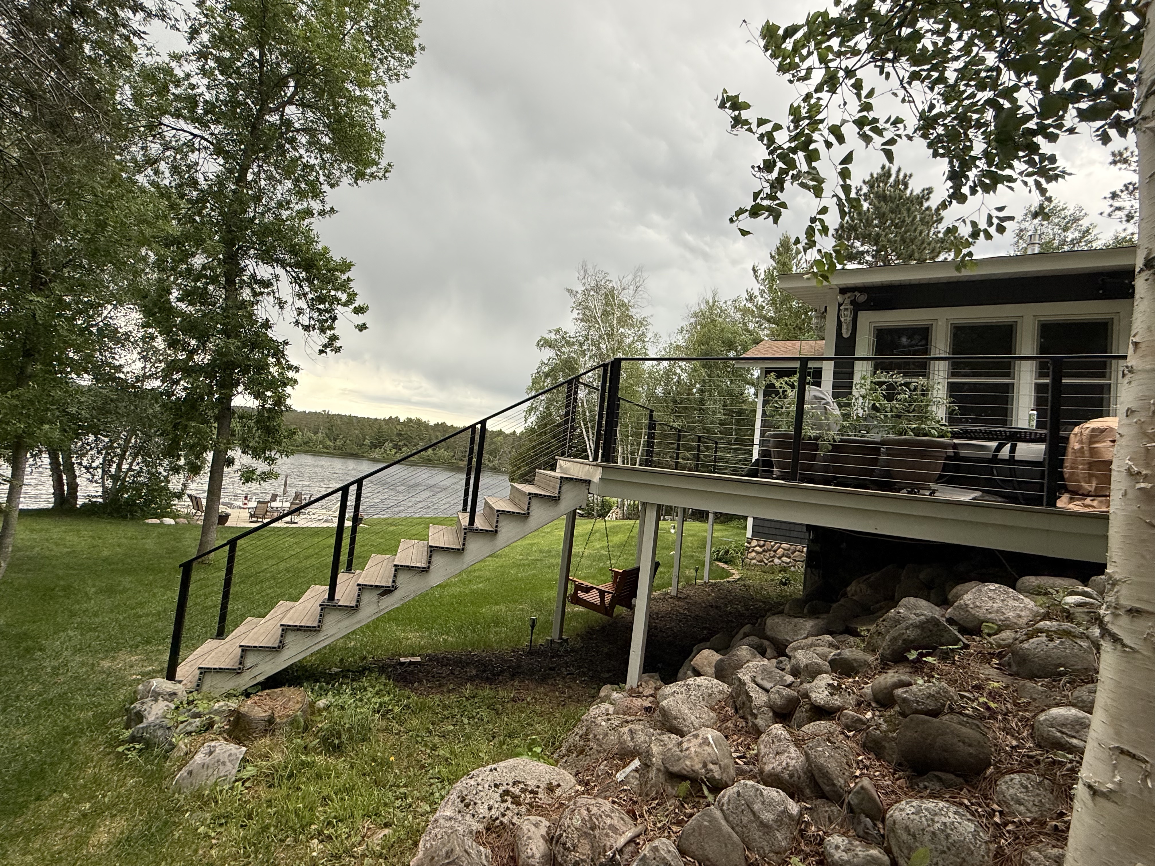 Cable deck railing in Northern MN